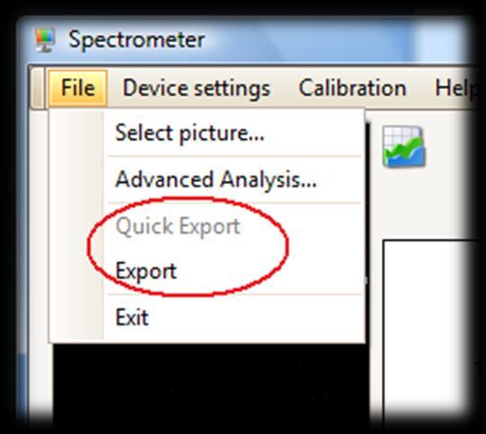 Export & Quick Export The export functionality is available