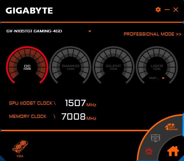 3.1.2. GIGABYTE AORUS ENGINE Users could adjust clock speeds, memory speeds, fan performance, and LED etc. according to their own preference through this intuitive interface.