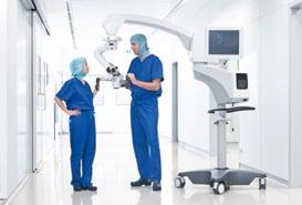 A modern microscope for spine surgery must fulfill four criteria: excellent visual clarity over long working distances, an extended reach to accommodate large surgical workspaces, comfortable
