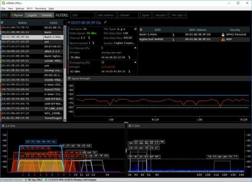 #0 Live RF Demonstration Now I introduce the live wireless environment at Packet Hacking Village, DEFCON 25, Vegas At First it is good idea to collect RF signal at 2.