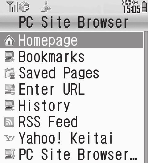 PC Site Browser Using PC Site Browser Open PC sites from Yahoo! JAPAN (preset home page).. Internet pages may not open depending on connection/server status, etc.