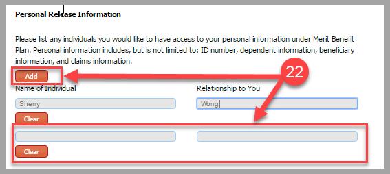 Step 22: Click the Add button if additional individuals are to be authorized to