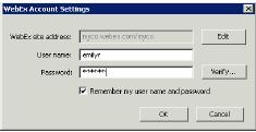 SPECIFYING YOUR ACCOUNT SETTINGS To schedule an online meeting in Lotus Notes, you must specify the following account information: URL of your web conferencing service site (example: companyname.