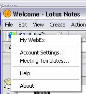 The Account Settings dialog box appears. 2 In the site address text box, enter the URL for your web conferencing service site (example: companyname.webex.
