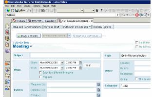 SCHEDULING A MEETING Before scheduling an online meeting using Integration to Lotus Notes, note the following: Integration to Lotus Notes provides basic options for scheduling a meeting.