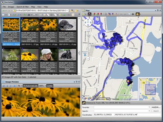 Correlating your Images Get your GPX track and images ready Use a program to match locations to times PC only: GeoSetter is great http://www.geosetter.