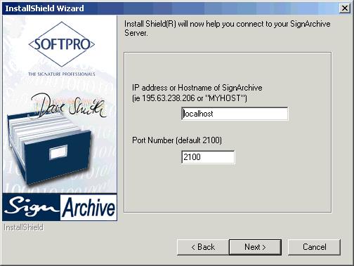 2.2 SignArchive Client The separate installation package SignArchiveClient.exe is available for setting up the connection between SignDoc and SignArchive Server.