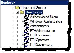 Chapter 6 Troubleshooting FactoryTalk Historian 3. In the Explorer tree, expand Users and Groups > User Groups.