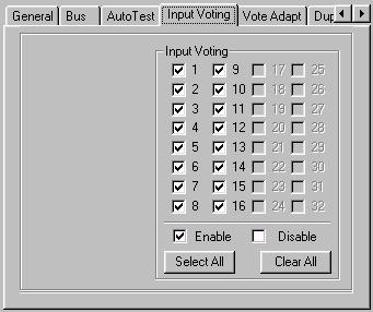 6 Voted Discrete Genius Inputs, the Input Voting Tab The Voting tab allows you to enable or disable input voting on a per-point basis.