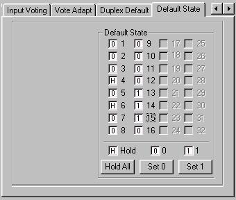 6 Voted Discrete Genius Inputs, the Default State Tab On the Default State tab, choose a default state for all inputs that have input voting enabled.