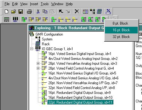 6 Adding a 1oo1D Redundant Group to the Bus Controller Group Using the I/O toolbar or the Insert menu, select 1oo1D