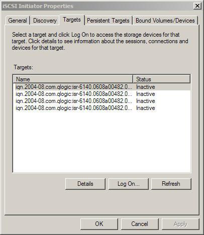 From the server with iscsi initiators, run a discovery session for the iscsi port IP address of the isr6200. This automatically registers the iscsi initiator names with the isr6200.