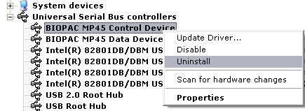 contextual menu (below). You must then click OK to the Confirm Device Removal dialog shown in step 5.