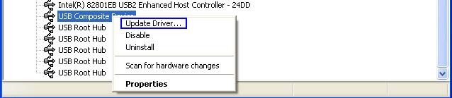 actually complete! This dialog refers only to the installation of the MP45 USB Data System and the USB Composite Device, which will need to be updated manually from the CD via the following steps. 3.