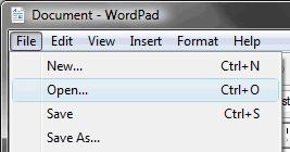 30 Step-By-Step In this lesson you will open a WordPad file, edit it, and then save it under a new name. 1.