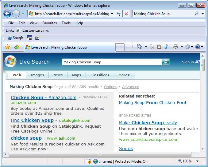 Type Making Chicken Soup in the Search Bar: Press Enter.