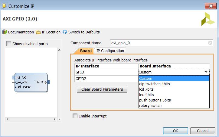 Appendix C: Using the Platform Board Flow for IP The following figure shows that you can associate the IP interface to the one of the associated board interfaces.