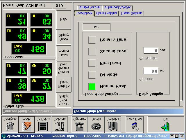 7 Mode ToolBar Function SlimWare User's Manual - Page 9 The Mode toolbar function will enable the Tonnage Monitor window and the System Mode Parameters window as shown in Figure 7.1.