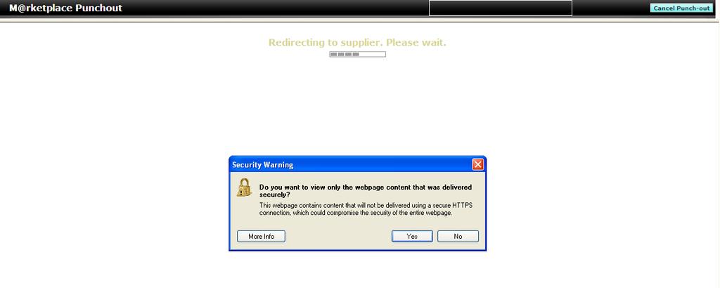If you re using Internet Explorer as your internet browser, you must answer NO to the security warning when first accessing the catalog.