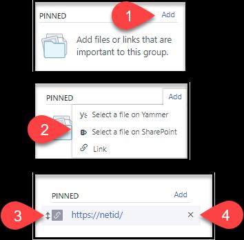 Pin To share files or links to everyone in your group, pin them Follow these steps to Pin