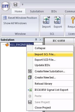 Section 5 GOOSE 1MRS757465 B GUID-B7708EC4-0357-4762-8E0D-49131AF7EC54 V1 EN Figure 21: Importing an SCL file 2. Locate the SCL file and click Open.