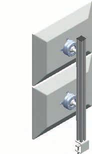 pivot bracket monitor pole with two