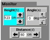 Angle 90 Distance (between monitor and user) 56