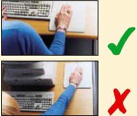 11. Wrist deviated when using keyboard, mouse or input device [3-5] 2 [1] Ensure adequate space for input device.