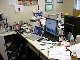 Desk can become cluttered with documents Consider document holder between keyboard and monitor