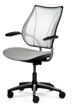 The characteristics of a standard ergonomic office chair include the following: Pneumatic height adjustment - adjust seat height with the flip of a lever Back height adjustment - raise the back of