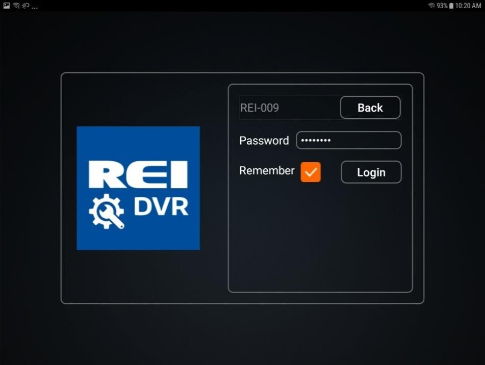 REI Toolkit Quick Guide 7 Login Window By default, the password is 11111111. The Remember box may already be checked.