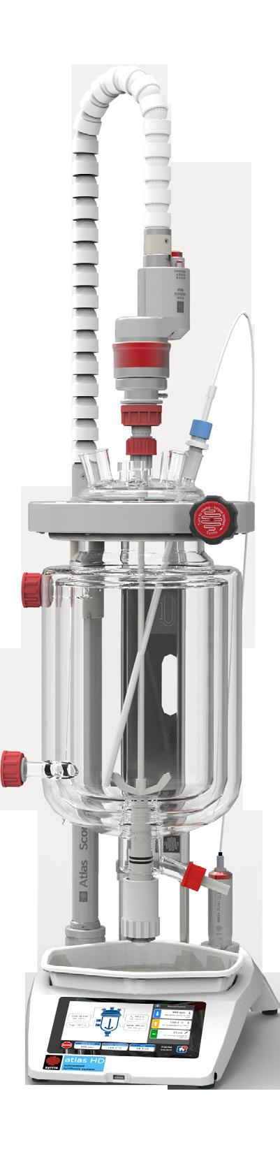 Simple vessel height adjustments together with clever clamping solutions allow full vessel range to be used on a single system Wide range of vessels 50ml, 100ml, 250ml, 500ml, 1L, 2L and 5L with a