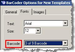 Element Barcode BarCoder Main Menu Description Provides the ability to select