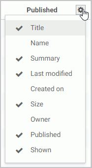 1. WebFOCUS Business User Edition Grid View allows you to see the thumbnails of your items, which you can customize to add transparency to your display.
