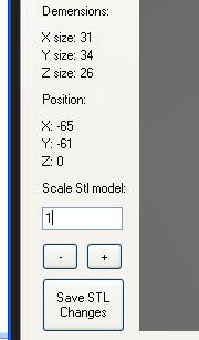 Scale your STL Input the value you wish to scale your STL file 2 = scale up 200% 1 = scale up or down 100% 0.5 = scale up or down 50% 0.