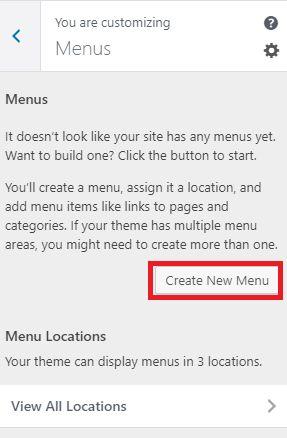 First Way :- From Appearance>Customize>Menus>Create New Menu First step can be
