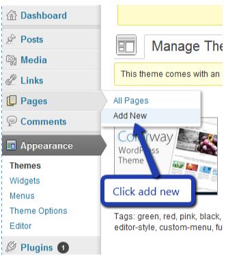 15. Building Dropdown Menus For making dropdown menus all you have to do is add new page. Then name it for eg.