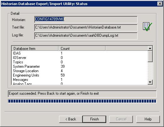 Exporting or Importing Configuration Information with a Text File 107 17 Click Next. The Final Confirmation dialog box appears.