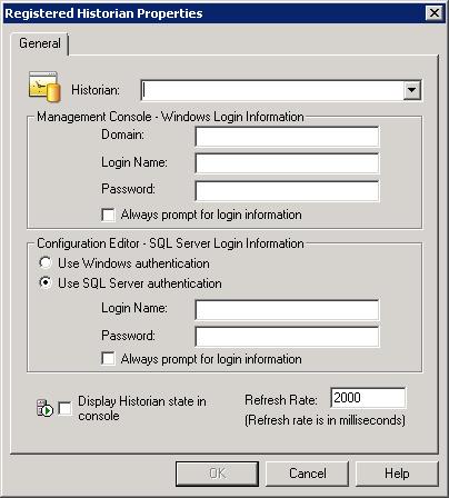 Using the Console Tree 21 Registering a Wonderware Historian Server To register a server 1 In the System Management Console tree, right-click on the server (or group) and then click New Historian