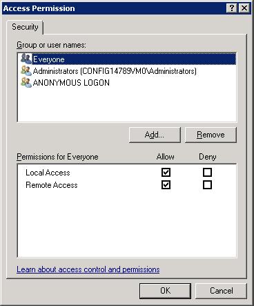 7 Select Access permissions - Customize