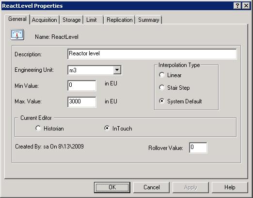 Configuring Analog Tags 49 4 In the details pane, double-click on the analog tag you want to edit. The Properties dialog box appears. 5 In the Description box, type a description of the tag.