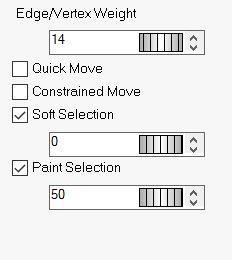 Selection Utility Panel (continued) Edge/Vertex Weight This number box will display the weight (creasing strength) of the currently selected edges or