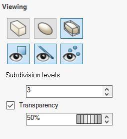 Viewing Panel Display Modes Control The polygonal mesh the SubD is based upon.