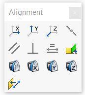 Alignment Tools The alignment tools dialog is a convenience dialog for showing the various alignment tools all together in a dialog that stays active.