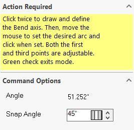 Once you are finished, you can click the green check to save the result of the bend.