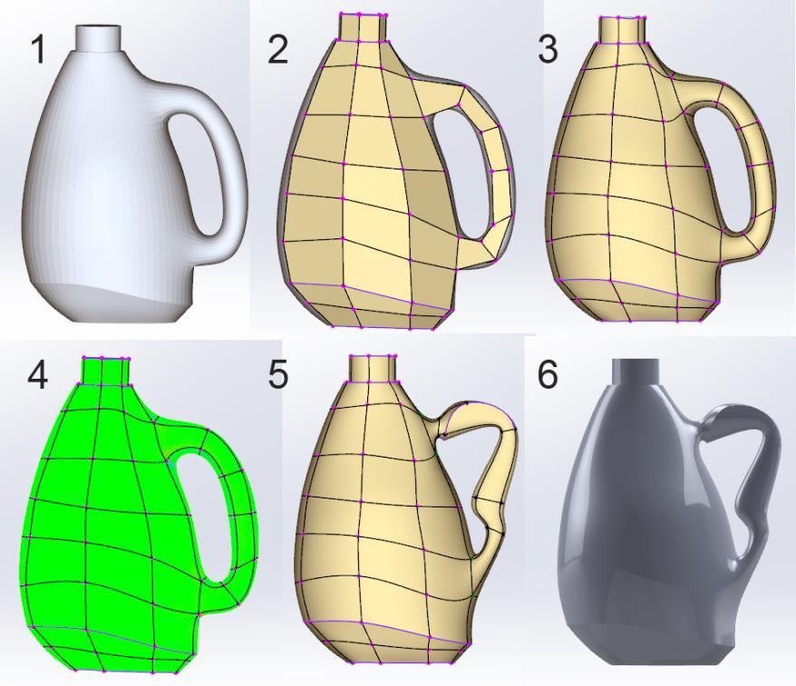 Retopologizing vs. Constraints Although you can use an existing CAD model as your reference mesh, you may be better off using Power Surfacing s constraint system.