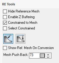 If you chose to use the reference mesh as a 3D template and do not want to constrain the SubD vertices to it at some point, you may want to adjust the draw order Reference Mesh Push Back amount in
