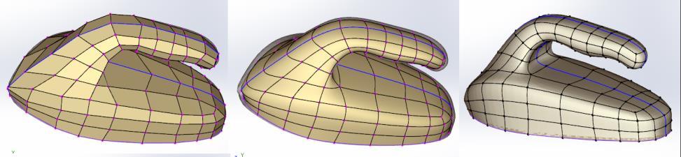 Vertex Attributes As the new faces are drawn on the existing surface, the vertices are automatically marked as constrained and are constrained to the reference mesh s surface.