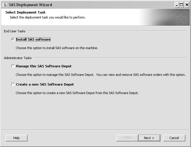 Select the language in which to view the SAS Deployment wizard.