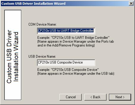 4.3. Device Manager String Customization The next step in the customization process is to specify the device names that will appear in the Windows Device Manager. This step is shown in Figure 4.